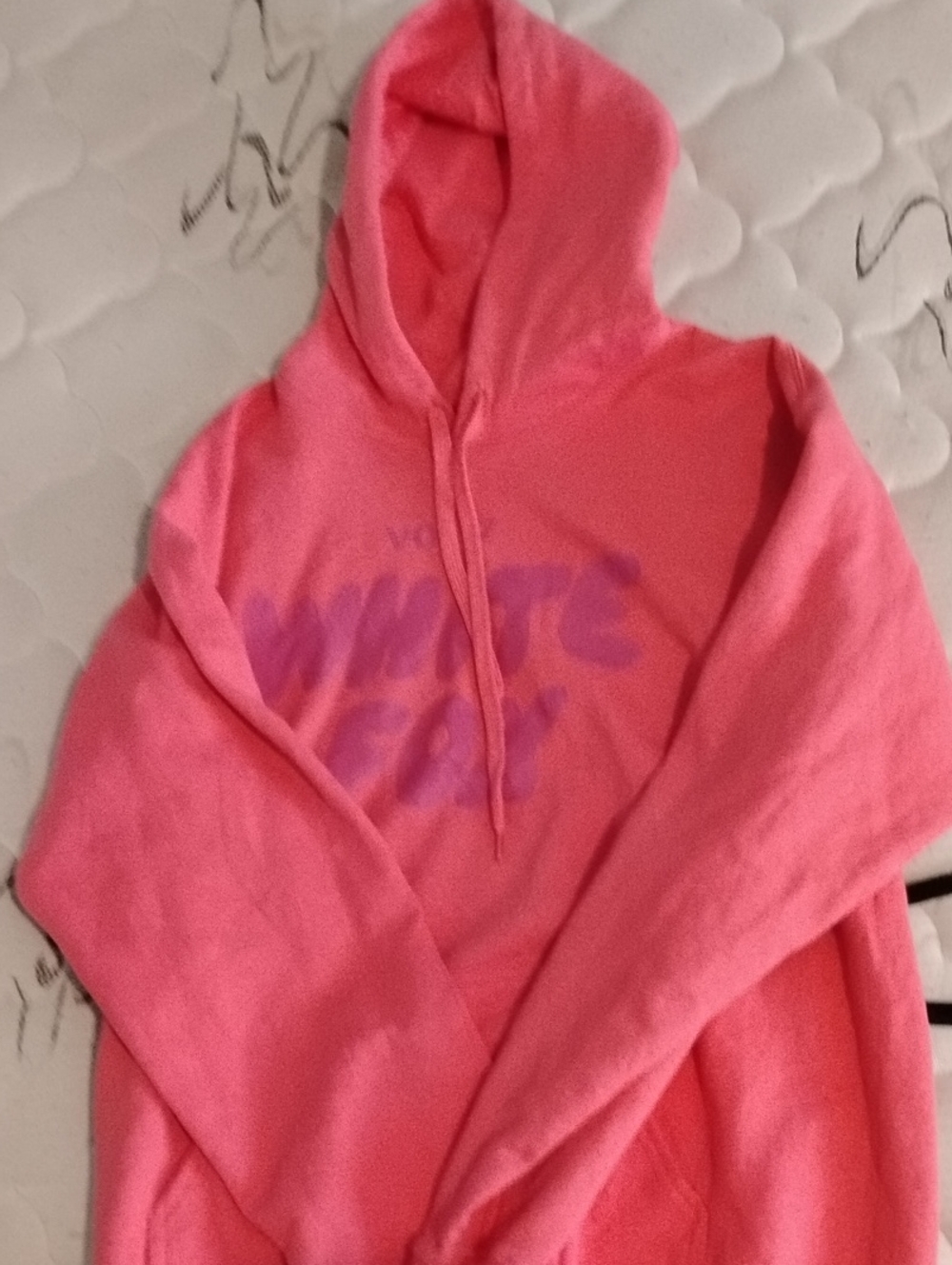 PINK WHITE FOX HOODIE